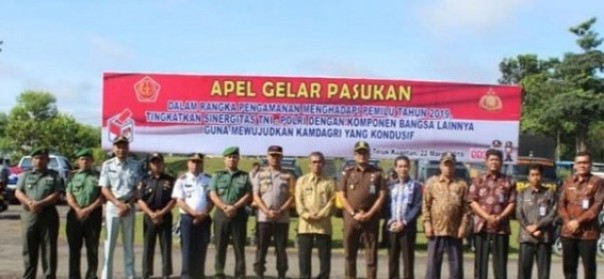 Jelang Pemilu April Mendatang, Polres Kuansing Gelar Apel Pasukan 